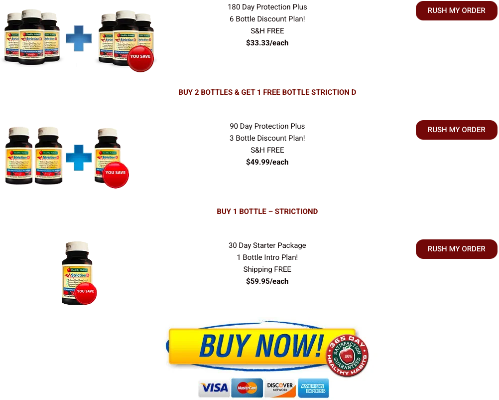 Striction D order page